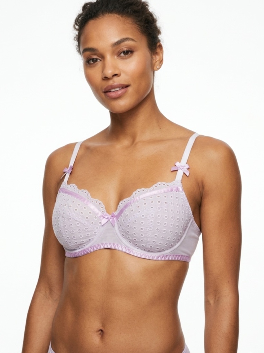 La Senza Y2K Coquette Pink & White Lace Unpaded Bra – Size 32A | Y2K | Romantic